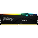 Kingston FURY FURY Beast 32GB 6400MT/s DDR5 CL32 DIMM RGB EXPO, Memoria Nero, 32 GB, 1 x 32 GB, DDR5, 288-pin DIMM, Nero