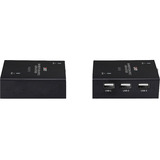 Lindy Extender KVM in fibra ottica DisplayPort 1.2 e USB 300m, Estensione DisplayPort Nero