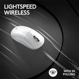 Logitech PRO X SUPERLIGHT 2, Mouse da gioco bianco