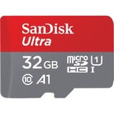 SanDisk Ultra microSD 32 GB MiniSDHC UHS-I Classe 10, Scheda di memoria 32 GB, MiniSDHC, Classe 10, UHS-I, 120 MB/s, Grigio, Rosso