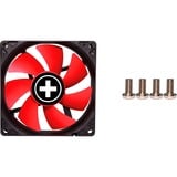 Xilence XPF92.R Case per computer Ventilatore 9,2 cm Nero, Rosso, Ventola Nero/Rosso, Ventilatore, 9,2 cm, 1500 Giri/min, 21 dB, 27,45 pdc/min, Nero, Rosso
