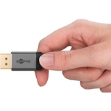 goobay Plus Cavo DisplayPort 2.0/2.1, 8K @ 144Hz, 54 Gbit/s grigio