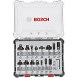 Bosch 2 607 017 472 fresa Carburo, Legno, 8 mm, Nero, Acciaio inox, Bianco, DIN EN-847