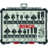 Bosch 2 607 017 472 fresa Carburo, Legno, 8 mm, Nero, Acciaio inox, Bianco, DIN EN-847