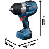 Bosch Avvitatore a impulsi a batteria GDS18V-1400 Professional, 18 Volt blu/Nero