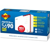 FRITZ! 5690 Pro Router wireless, Router in fibra ottica Box 5690 Pro, Wi-Fi 7 (802.11be), Banda tripla (2.4 GHz/5 GHz/5 GHz), Collegamento ethernet LAN, Bianco, Router da tavolo