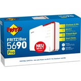 FRITZ! 5690 Pro Router wireless, Router in fibra ottica Box 5690 Pro, Wi-Fi 7 (802.11be), Banda tripla (2.4 GHz/5 GHz/5 GHz), Collegamento ethernet LAN, Bianco, Router da tavolo
