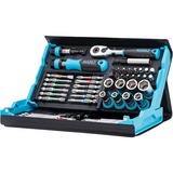 Hazet SmartCase set di chiavi a bussola e punte 2200SC-32, 59 pezzi, Set di bit Nero/Blu