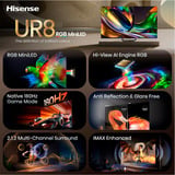 Hisense 55UR8DS RGB MiniLED, Televisore LED Nero/grigio scuro