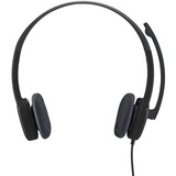 Logitech H151 Auricolare Cablato A Padiglione Ufficio Nero, Headset Nero, Cablato, Ufficio, 20 - 20000 Hz, 80 g, Auricolare, Nero