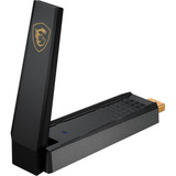 MSI AXE5400 scheda di rete e adattatore WLAN 2402 Mbit/s, Adattatore Wi-Fi Wireless, USB, WLAN, Wi-Fi 6E (802.11ax), 2402 Mbit/s, Nero