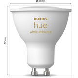 Philips Hue White Ambiance GU10 Spot Intelligente Confezione Doppia, Lampada a LED 