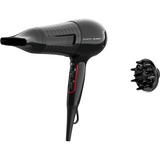 Rowenta Powerline CV591L asciuga capelli 2300 W Nero, Asciugacapelli Nero/Rosso, dC, Nero, Gancio per appendere, 1,8 m, Pulsanti, Cina