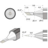 iFixit Punta di saldatura FixHub a forma di coltello 1,4 mm, saldatore argento