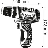 Bosch GSR 10,8-2-LI Professional Senza chiave Nero, Blu, Rosso, Trapano avvitatore blu/Nero, 8-2-LI Professional, Trapano con impugnatura a pistola, Senza chiave, Nero, Blu, Rosso, 1 cm, 1,9 cm, 1 cm
