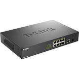 D-Link DGS-1010MP, Interruttore Nero, Non gestito, L2, Gigabit Ethernet (10/100/1000), Supporto Power over Ethernet (PoE), Montaggio rack, 1U