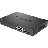 D-Link DGS-1010MP, Interruttore Nero, Non gestito, L2, Gigabit Ethernet (10/100/1000), Supporto Power over Ethernet (PoE), Montaggio rack, 1U
