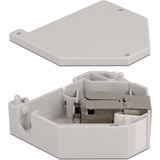 DeLOCK Adattatore su guida DIN con modulo Keystone RJ-45 > Cat.6a LSA, Modulo di Keystone grigio