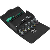 Wera 8100 SA 13 Set di cricchetti Zyklop Comfort, 1/4", Set di strumenti Nero/Verde