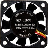 Xilence XPF40.W Case per computer Ventilatore 4 cm Nero, Ventola Nero, Ventilatore, 4 cm, 4500 Giri/min, 19 dB, 6,9 pdc/min, Nero