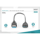 Digitus Cavo di collegamento USB 3.2 Gen 1 USB-A > Micro USB-B Nero