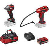EINHELL Set di macchine professionale TP-CW 18/260 + CE-CC 18 Kit, Avvitatore rosso/Nero