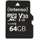 Intenso 3433490 memoria flash 64 GB MicroSDXC UHS-I Classe 10, Scheda di memoria 64 GB, MicroSDXC, Classe 10, UHS-I, 100 MB/s, 45 MB/s
