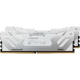 Kingston FURY FURY 48GB 8400MT/s DDR5 CL40 CUDIMM (Kit da 2) Renegade White XMP, Memoria argento/Nero, 48 GB, 2 x 24 GB, DDR5, 288-pin DIMM