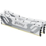 Kingston FURY FURY 48GB 8400MT/s DDR5 CL40 CUDIMM (Kit da 2) Renegade White XMP, Memoria argento/Nero, 48 GB, 2 x 24 GB, DDR5, 288-pin DIMM