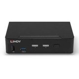 Lindy 39312 switch per keyboard-video-mouse (kvm) Nero, Switch KVM Nero, 7680 x 4320 Pixel, 4K Ultra HD, Nero
