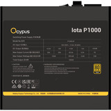 Ocypus Iota P1000 Black, Alimentatore PC Nero