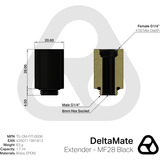 Thermal Grizzly DeltaMate Extender - MF28, Connessione Nero