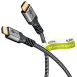 goobay Cavo HDMI Plus Ultra ad alta velocità, 8K @ 60Hz grigio