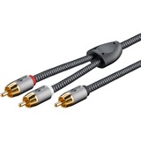 goobay Cavo Y Cinch Plus Nero/Argento