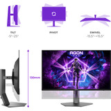 AOC AGON PRO AG326UZD2 QD-OLED, Monitor di gioco Nero/Argento