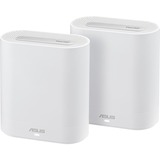 ASUS EBM68(2PK) – Expert Wifi Banda tripla (2.4 GHz/5 GHz/5 GHz) Wi-Fi 6 (802.11ax) Bianco 3 Interno, Punto di accesso di rete bianco, Bianco, Interno, Router Mesh, Potenza, Banda tripla (2.4 GHz/5 GHz/5 GHz), Wi-Fi 6 (802.11ax)