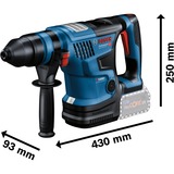 Bosch GBH 18V-34 CF Professional 500 Giri/min SDS-plus 5,9 kg Nero, Blu, Trapano a percussione blu/Nero, Trapano con impugnatura a pistola, SDS-plus, Senza spazzola, Nero, Blu, 1,3 cm, 500 Giri/min