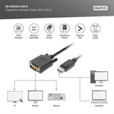 Digitus Cavo adattatore DisplayPort > DVI-D Nero