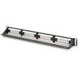 Digitus Pannello patch CAT 6, classe E, 24 porte, Patch Panel Nero