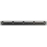 Digitus Pannello patch CAT 6, classe E, 24 porte, Patch Panel Nero