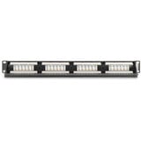 Digitus Pannello patch CAT 6, classe E, 24 porte, Patch Panel Nero