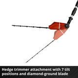 EINHELL Svettatoio multifunzionale a batteria Einhell GE-HC 18Li T Kit, Potatore rosso, 18 V, télescopique, scie à chaîne de 170 mm, taille-haie de 400 mm y compris batterie de 3.0 Ah et chargeur)
