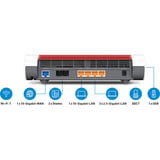 FRITZ! FRITZ!Box 4690, Router Box 4690, Wi-Fi 7 (802.11be), Dual-band (2.4 GHz/5 GHz), Collegamento ethernet LAN, Rosso, Bianco, Router da tavolo