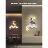 Govee Pannelli luminosi esagonali Glide Ultra confezione da 7, Luce LED grigio, Lampada a parete intelligente, Wi-Fi/Bluetooth, Grigio, 802.11b, 802.11g, Wi-Fi 4 (802.11n), LED, Multi