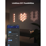 Govee Pannelli luminosi esagonali Glide Ultra confezione da 7, Luce LED grigio, Lampada a parete intelligente, Wi-Fi/Bluetooth, Grigio, 802.11b, 802.11g, Wi-Fi 4 (802.11n), LED, Multi