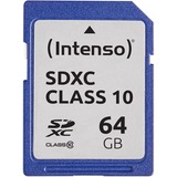 Intenso 3411490 memoria flash 64 GB SDXC Classe 10, Scheda di memoria 64 GB, SDXC, Classe 10, 25 MB/s, Resistente agli urti, A prova di temperatura, A prova di raggi X, Nero