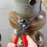 KNIPEX 87 51 250 pinza Pinze a becco di pappagallo, Tubi, pinza regolabile rosso, Pinze a becco di pappagallo, 3,2 cm, 3,4 cm, Acciaio al cromo vanadio, Rosso, 25 cm