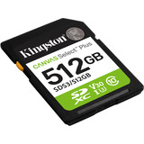 Kingston 512GB SDXC Canvas Select Plus Gen3 150MB/s C10 UHS-I U3 V30, Scheda di memoria 512 GB, SD, Classe 10, UHS-I, 150 MB/s, Class 3 (U3)