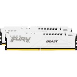 Kingston FURY FURY Beast 64GB 6400MT/s DDR5 CL32 DIMM (Kit of 2) White EXPO, Memoria bianco, 64 GB, 2 x 32 GB, DDR5, 288-pin DIMM, Bianco