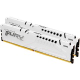Kingston FURY FURY Beast 64GB 6400MT/s DDR5 CL32 DIMM (Kit of 2) White EXPO, Memoria bianco, 64 GB, 2 x 32 GB, DDR5, 288-pin DIMM, Bianco